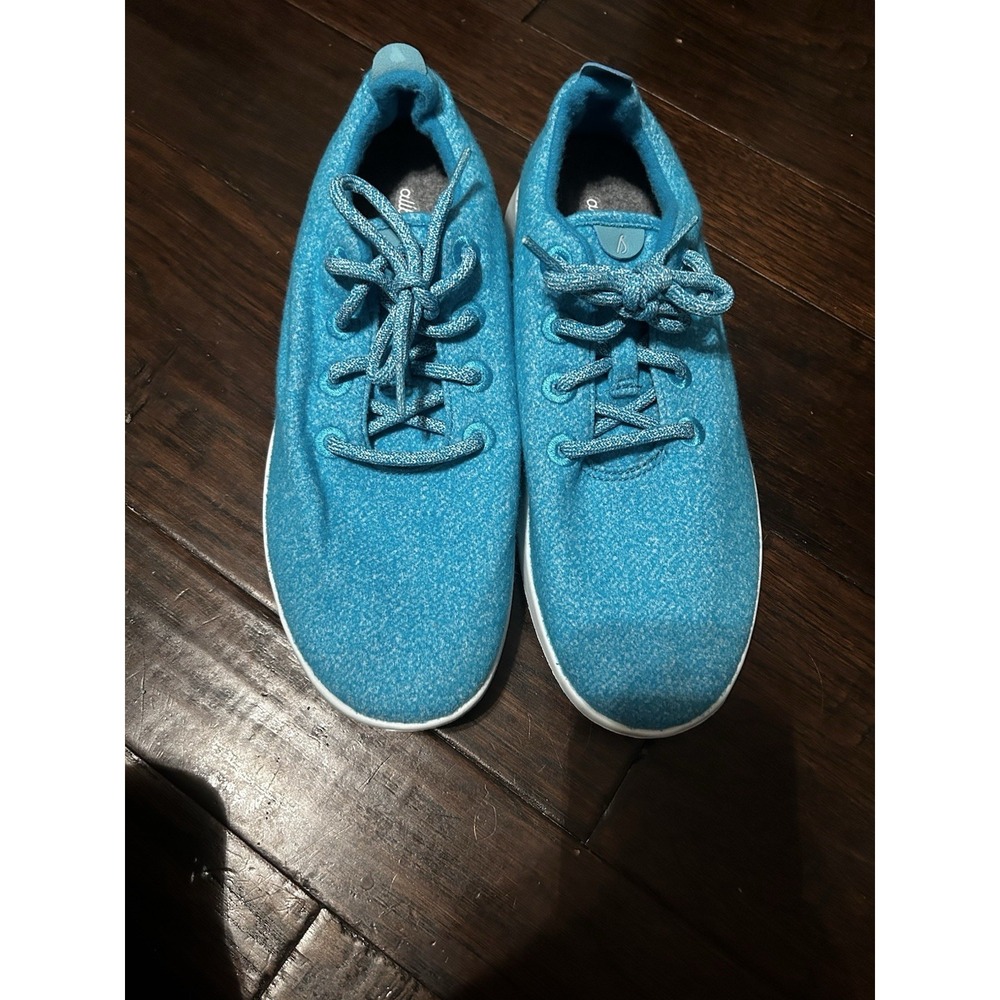 Allbirds Shoes Wool Runner Thrive Teal Trainers Sneakers Clarity Blue Sz 11